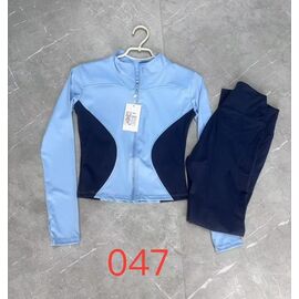 Костюм спортивний жіночий теплий 047 l.blue р.S-2XL "NewJeans" недорого оптом від прямого постачальника