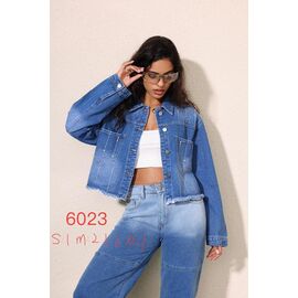Куртка жіноча демісезонна 6023 l.blue р.S-XL "NewJeans" недорого оптом від прямого постачальника