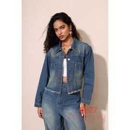 Куртка жіноча демісезонна 6027 l.blue р.S-XL "NewJeans" недорого оптом від прямого постачальника