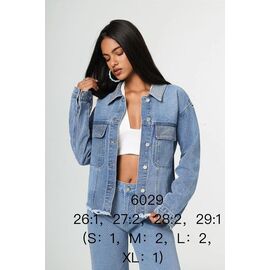 Куртка жіноча демісезонна 6029 l.blue р.S-XL "NewJeans" недорого оптом від прямого постачальника