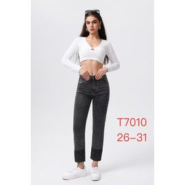 Джинси жіночі T7010 black р.26-31 "NewJeans" недорого оптом від прямого постачальника