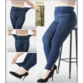 Фотография Лосины женские A491 blue р.3XL-8XL "Redoor" недорого оптом от прямого поставщика