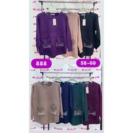 Фотография Свитер женский 888 mix р.58-60 "Lola" недорого оптом от прямого поставщика