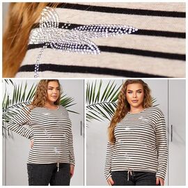 Фотография Свитер женский LL138 beige р.52-58 "Lola" недорого оптом от прямого поставщика