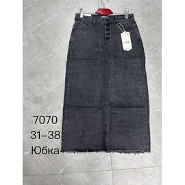 Фотография Юбка женская 7070 grey р.31-38 "NewJeans" недорого оптом от прямого поставщика