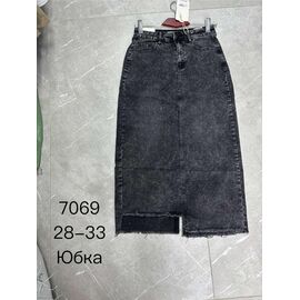 Фотография Юбка женская 7069 grey р.28-33 "NewJeans" недорого оптом от прямого поставщика