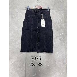 Фотография Юбка женская 7075 black р.28-33 "NewJeans" недорого оптом от прямого поставщика