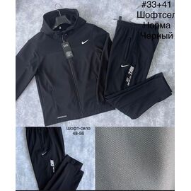 Фотография Костюм спортивный мужской 33+41 black р.48-56 "Faraon" недорого оптом от прямого поставщика