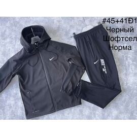 Фотография Костюм спортивный мужской 45+41D1 black р.48-56 "Faraon" недорого оптом от прямого поставщика