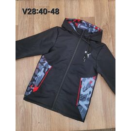Вітровка підліткова V28-2 black р.40-48 "Faraon" недорого оптом від прямого постачальника