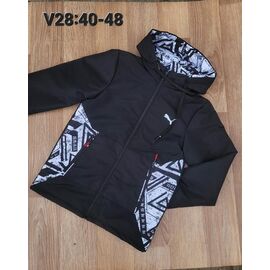 Вітровка підліткова V28-3 black р.40-48 "Faraon" недорого оптом від прямого постачальника