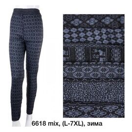 Фотография Лосины женские тёплые 6618 mix р.L-7XL "Redoor" недорого оптом от прямого поставщика