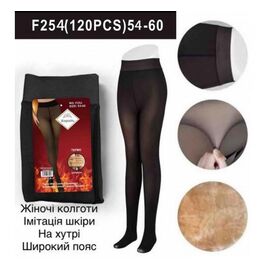 Фотография Колготы тёплые женские F254 black р.54-60 "Redoor" недорого оптом от прямого поставщика