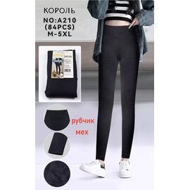 Фотография Лосины женские тёплые A210 black р.M-5XL "Redoor" недорого оптом от прямого поставщика