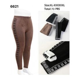 Фотография Лосины женские тёплые 6621-1 mix р.XL-7XL "Redoor" недорого оптом от прямого поставщика