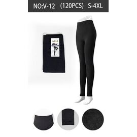 Фотография Лосины женские тёплые V12 black р.S-4XL "Redoor" недорого оптом от прямого поставщика