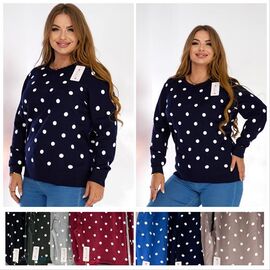 Фотография Свитер женский LL201 mix р.54-56 "Lola" недорого оптом от прямого поставщика