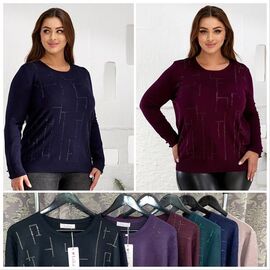 Фотография Свитер женский LL204 mix р.54 "Lola" недорого оптом от прямого поставщика