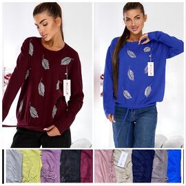 Фотография Свитер женский LL206 mix р.50-54 "Lola" недорого оптом от прямого поставщика