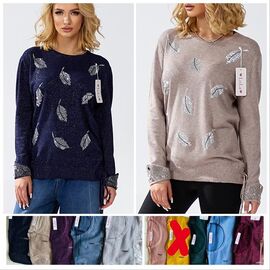 Фотография Свитер женский LL255 mix р.54 "Lola" недорого оптом от прямого поставщика