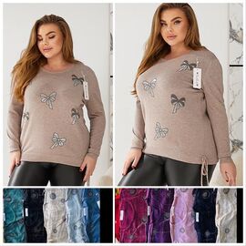 Фотография Свитер женский LL276 mix р.54-56 "Lola" недорого оптом от прямого поставщика