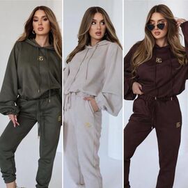 Костюм спортивний жіночий теплий 1102 khaki р.42-52 "Faraon" недорого оптом від прямого постачальника