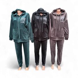 Костюм спортивний жіночий FR617 green р.52-58 "Faraon" недорого оптом від прямого постачальника