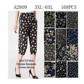 Фотография Бриджи женские A28-9 mix р.3XL-6XL "Redoor" недорого оптом от прямого поставщика