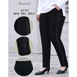 Фотография Штаны женские A733 black р.8XL-10XL "Redoor" недорого оптом от прямого поставщика