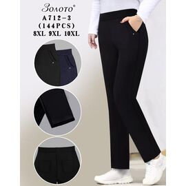 Фотография Штаны женские A712-3 black р.8XL-10XL "Redoor" недорого оптом от прямого поставщика