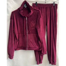 Костюм спортивний жіночий FR644 wine р.52-58 "Faraon" недорого оптом від прямого постачальника