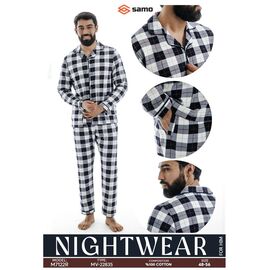 Фотография Пижама мужская 7122 white-l.grey р.48-56 "Imlion" недорого оптом от прямого поставщика