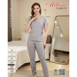 Фотография Пижама женская 140-179 grey р.M-4XL "Imlion" недорого оптом от прямого поставщика
