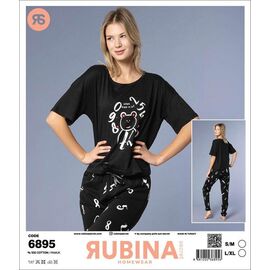 Фотография Пижама женская 6895 black р.S-XL "Anibur" недорого оптом от прямого поставщика