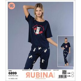 Фотография Пижама женская 6899 navy р.S-XL "Anibur" недорого оптом от прямого поставщика