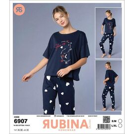 Фотография Пижама женская 6907 navy р.S-XL "Anibur" недорого оптом от прямого поставщика