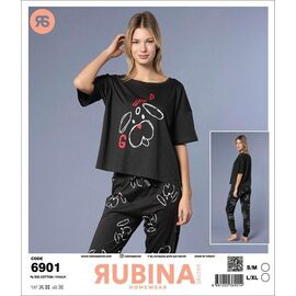 Фотография Пижама женская 6909 black р.S-XL "Anibur" недорого оптом от прямого поставщика