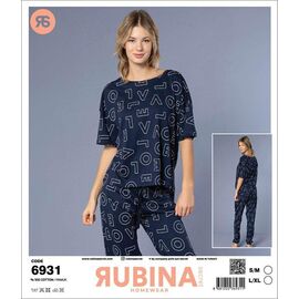 Фотография Пижама женская 6931 blue р.S-XL "Anibur" недорого оптом от прямого поставщика