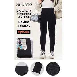 Фотография Лосины женские тёплые A9017 black р.XL-6XL "Redoor" недорого оптом от прямого поставщика