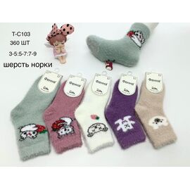 Шкарпетки дитячі теплі на дівчинку C103 mix р.3-9 "Redoor" недорого оптом від прямого постачальника