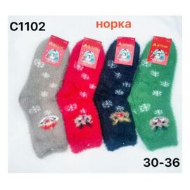 Шкарпетки дитячі теплі на дівчинку C1102 mix р.30-36 "Redoor" недорого оптом від прямого постачальника