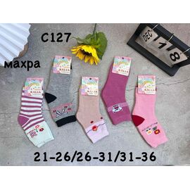 Шкарпетки дитячі теплі на дівчинку C127-1 mix р.21-36 "Redoor" недорого оптом від прямого постачальника