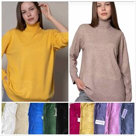 Фотография Свитер женский LL369 mix р.52-54 "Lola" недорого оптом от прямого поставщика