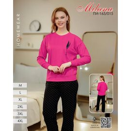 Фотография Пижама тёплая женская 165-015 fuchsia р.46-56 "Imlion" недорого оптом от прямого поставщика