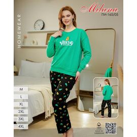 Піжама тепла жіноча 165-05 green р.46-56 "Imlion" недорого оптом від прямого постачальника