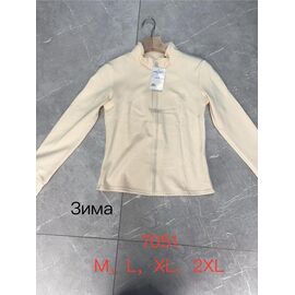 Фотография Кофта спортивная женская тёплая 7051 beige р.M-2XL "NewJeans" недорого оптом от прямого поставщика