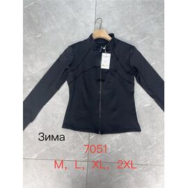Фотография Кофта спортивная женская тёплая 7051 black р.M-2XL "NewJeans" недорого оптом от прямого поставщика