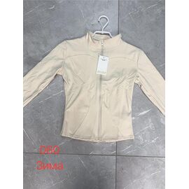 Фотография Кофта спортивная женская тёплая 060 beige р.M-2XL "NewJeans" недорого оптом от прямого поставщика