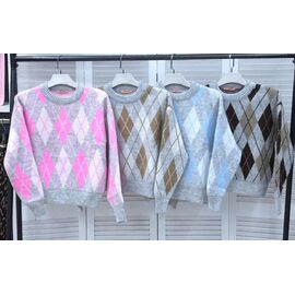 Фотография Свитер женский FR760 grey-pink р.42-50 "Faraon" недорого оптом от прямого поставщика