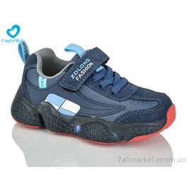 Фотография Кроссовки детские модные Весна/осень 19970 синій-червоний (7 пар р.26-30) "Comfort-baby" недорого оптом от прямого поставщика